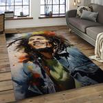 singer bob marley music carpet rectangle area rug for living room bedroom decor dark room bm31