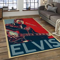 Singer Elvis Presley Music Carpet Rectangle Area Rug For Living Room Bedroom Decor EP51