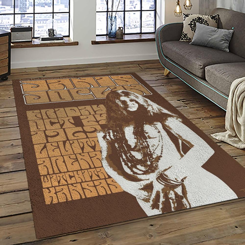 Singer Janis Joplin Music Carpet Rectangle Area Rug For Living Room Bedroom Decor JJ06 singer janis joplin music carpet rectangle area rug for living room bedroom decor dark room jj06
