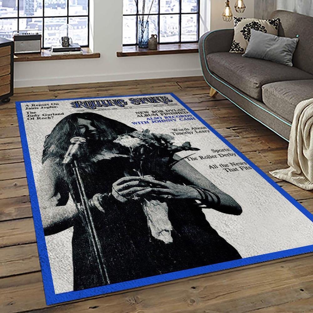 Singer Janis Joplin Music Carpet Rectangle Area Rug For Living Room Bedroom Decor JJ08 singer janis joplin music carpet rectangle area rug for living room bedroom decor dark room jj08