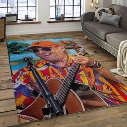 Singer Jimmy Buffett Music Carpet Rectangle Area Rug For Living Room Bedroom Decor JB08