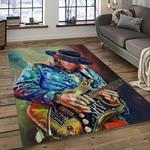 singer stevie ray vaughan music carpet rectangle area rug for living room bedroom decor dark room srv04