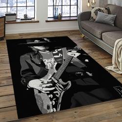Singer Stevie Ray Vaughan Music Carpet Rectangle Area Rug For Living Room Bedroom Decor SRV15
