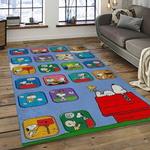 snoopy cartoon movie carpet rectangle area rug for living room bedroom decor dark room snp100
