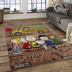 Snoopy Cartoon Movie Carpet Rectangle Area Rug For Living Room Bedroom Decor SNP102