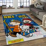 snoopy cartoon movie carpet rectangle area rug for living room bedroom decor dark room snp111