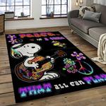snoopy cartoon movie carpet rectangle area rug for living room bedroom decor dark room snp123