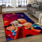 snoopy cartoon movie carpet rectangle area rug for living room bedroom decor dark room snp25