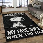 snoopy cartoon movie carpet rectangle area rug for living room bedroom decor dark room snp32