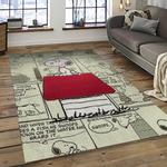 snoopy cartoon movie carpet rectangle area rug for living room bedroom decor dark room snp34