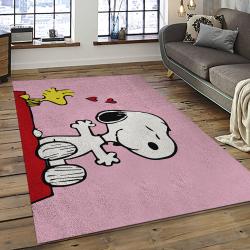 Snoopy Cartoon Movie Carpet Rectangle Area Rug For Living Room Bedroom Decor SNP54