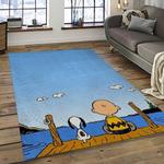 snoopy cartoon movie carpet rectangle area rug for living room bedroom decor dark room snp60