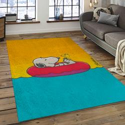 Snoopy Cartoon Movie Carpet Rectangle Area Rug For Living Room Bedroom Decor SNP68