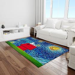 snoopy cartoon movie carpet rectangle area rug for living room bedroom decor light room snp4