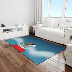 snoopy cartoon movie carpet rectangle area rug for living room bedroom decor light room snp44