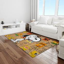 snoopy cartoon movie carpet rectangle area rug for living room bedroom decor light room snp49