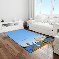 snoopy cartoon movie carpet rectangle area rug for living room bedroom decor light room snp60