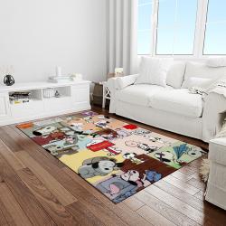 snoopy cartoon movie carpet rectangle area rug for living room bedroom decor light room snp87