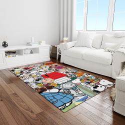snoopy cartoon movie carpet rectangle area rug for living room bedroom decor light room snp89