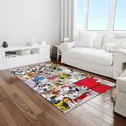 snoopy cartoon movie carpet rectangle area rug for living room bedroom decor light room snp90