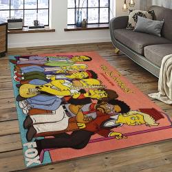 The Simpsons Characters Cartoon Movie Carpet Rectangle Area Rug For Living Room Bedroom Decor TSS03