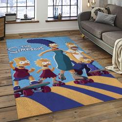 The Simpsons Characters Cartoon Movie Carpet Rectangle Area Rug For Living Room Bedroom Decor TSS09
