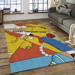 the simpsons characters cartoon movie carpet rectangle area rug for living room bedroom decor dark room tss20