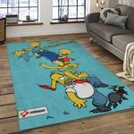 the simpsons characters cartoon movie carpet rectangle area rug for living room bedroom decor dark room tss23