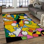 the simpsons characters cartoon movie carpet rectangle area rug for living room bedroom decor dark room tss24