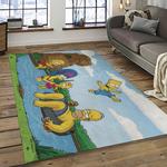 the simpsons characters cartoon movie carpet rectangle area rug for living room bedroom decor dark room tss26