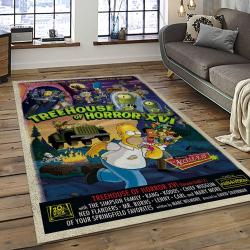 The Simpsons Characters Cartoon Movie Carpet Rectangle Area Rug For Living Room Bedroom Decor TSS35
