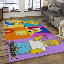 The Simpsons Characters Cartoon Movie Carpet Rectangle Area Rug For Living Room Bedroom Decor TSS41