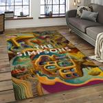 the simpsons characters cartoon movie carpet rectangle area rug for living room bedroom decor dark room tss49