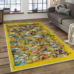 the simpsons characters cartoon movie carpet rectangle area rug for living room bedroom decor dark room tss50