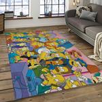the simpsons characters cartoon movie carpet rectangle area rug for living room bedroom decor dark room tss54