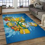 the simpsons characters cartoon movie carpet rectangle area rug for living room bedroom decor dark room tss55
