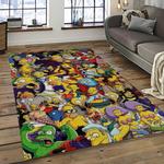 the simpsons characters cartoon movie carpet rectangle area rug for living room bedroom decor dark room tss56