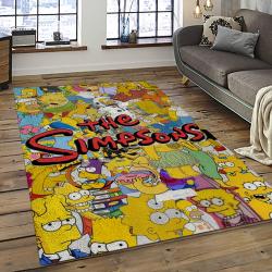 The Simpsons Characters Cartoon Movie Carpet Rectangle Area Rug For Living Room Bedroom Decor TSS59