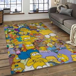 The Simpsons Characters Cartoon Movie Carpet Rectangle Area Rug For Living Room Bedroom Decor TSS60