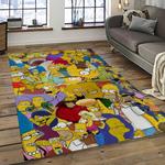 the simpsons characters cartoon movie carpet rectangle area rug for living room bedroom decor dark room tss61