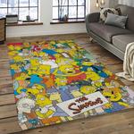 the simpsons characters cartoon movie carpet rectangle area rug for living room bedroom decor dark room tss63