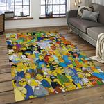 the simpsons characters cartoon movie carpet rectangle area rug for living room bedroom decor dark room tss64