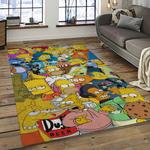the simpsons characters cartoon movie carpet rectangle area rug for living room bedroom decor dark room tss65