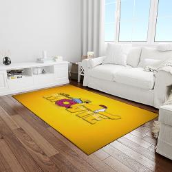 the simpsons characters cartoon movie carpet rectangle area rug for living room bedroom decor light room tss01