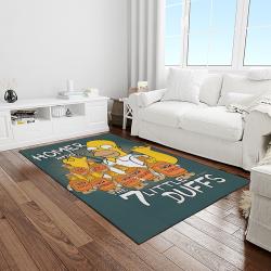 the simpsons characters cartoon movie carpet rectangle area rug for living room bedroom decor light room tss02
