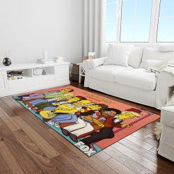 the simpsons characters cartoon movie carpet rectangle area rug for living room bedroom decor light room tss03