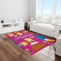 the simpsons characters cartoon movie carpet rectangle area rug for living room bedroom decor light room tss05