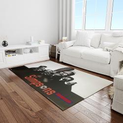 the simpsons characters cartoon movie carpet rectangle area rug for living room bedroom decor light room tss06