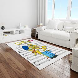 the simpsons characters cartoon movie carpet rectangle area rug for living room bedroom decor light room tss07