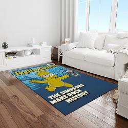 the simpsons characters cartoon movie carpet rectangle area rug for living room bedroom decor light room tss08